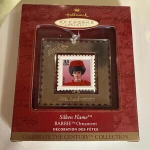 Silken Flame Barbie Hallmark Postage Stamp Ornament - dated 1999